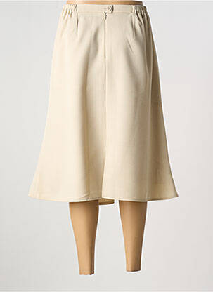 Jupe mi-longue taille normale beige GRIFFON femme
