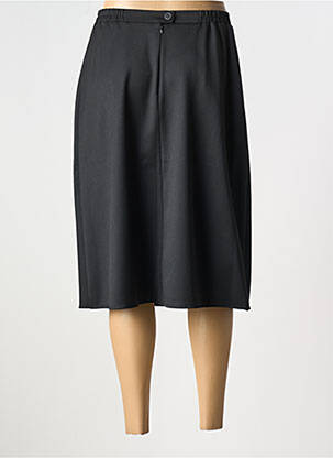 Jupe mi-longue coupe droite noir GRIFFON femme