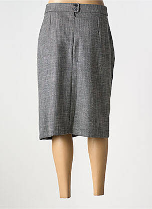 Jupe mi-longue coupe droite gris FRANCE RIVOIRE femme