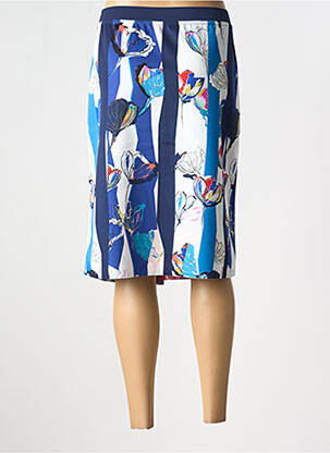 Jupe mi-longue stretch bleu FRANCE RIVOIRE femme