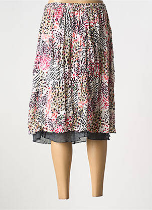 Jupe mi-longue coupe évasée rose GRIFFON femme