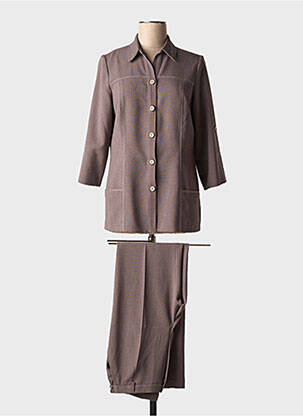 Ensemble pantalon manches longues marron FRANCE RIVOIRE femme