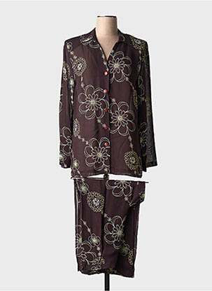Ensemble pantalon manches longues marron FRANCE RIVOIRE femme
