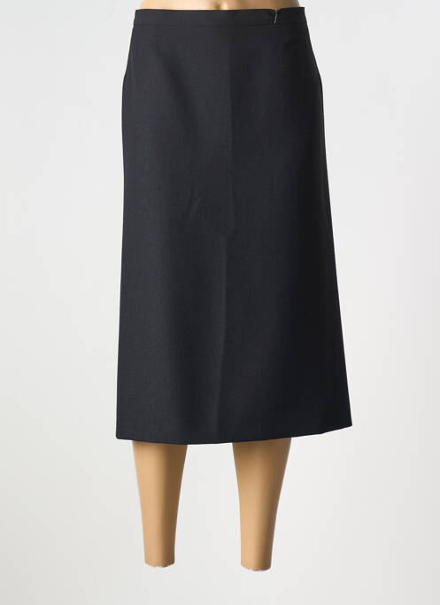 Jupe mi-longue coupe droite noir FRANCE RIVOIRE femme