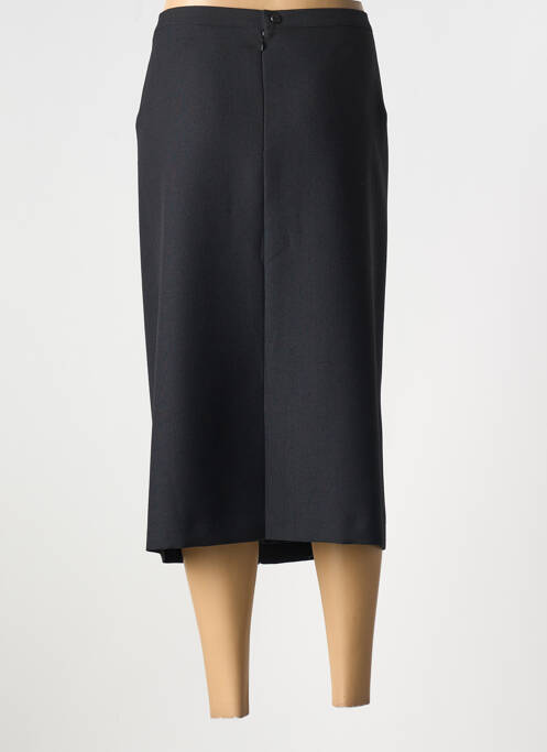 Jupe mi-longue coupe droite noir FRANCE RIVOIRE femme