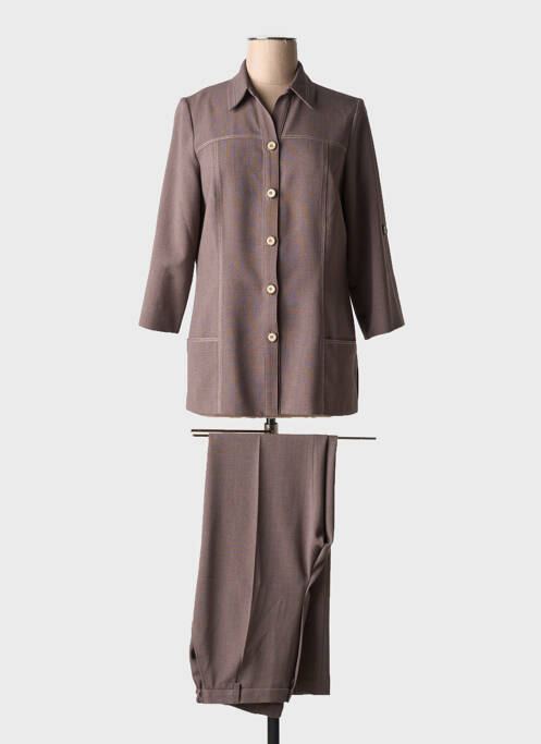 Ensemble pantalon marron FRANCE RIVOIRE pour femme