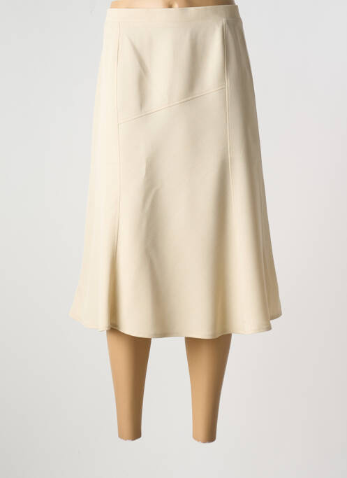Jupe mi-longue beige GRIFFON pour femme