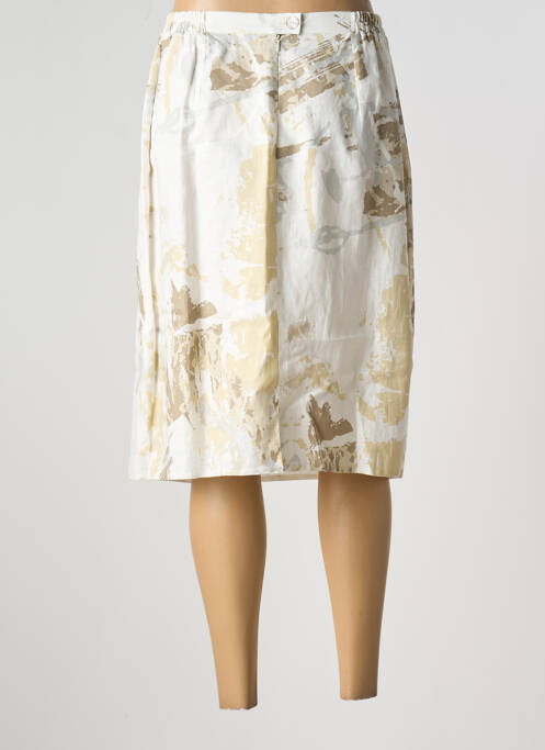 Jupe mi-longue beige GRIFFON pour femme