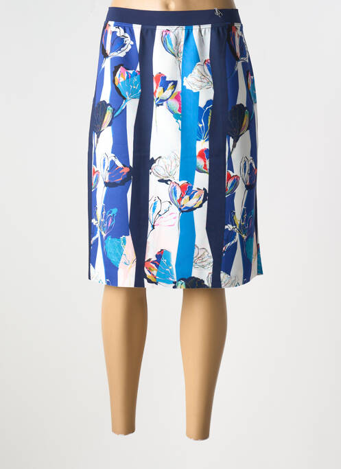 Jupe mi-longue bleu FRANCE RIVOIRE pour femme