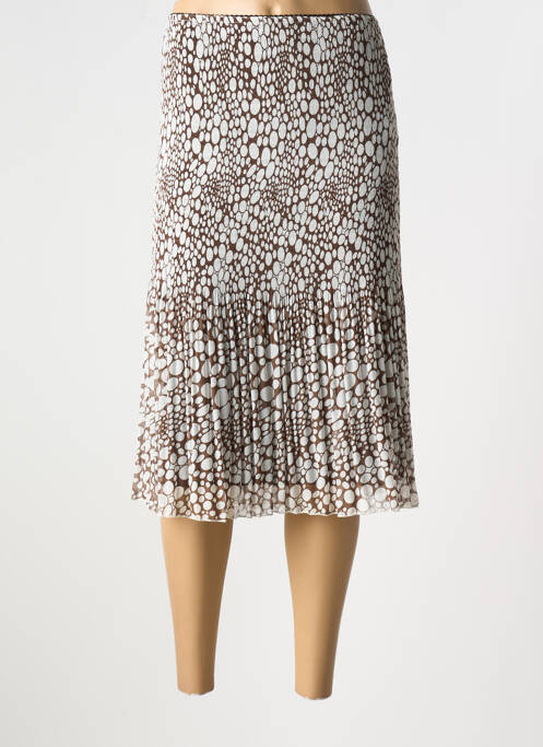 Jupe mi-longue marron GRIFFON pour femme