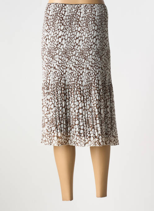 Jupe mi-longue marron GRIFFON pour femme