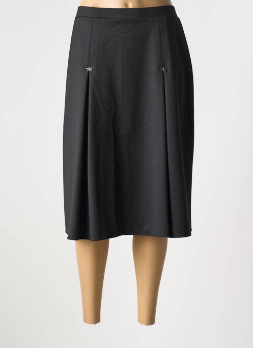 Jupe mi-longue noir GRIFFON pour femme