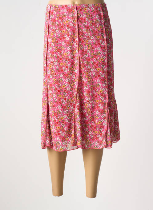 Jupe mi-longue rose GRIFFON pour femme