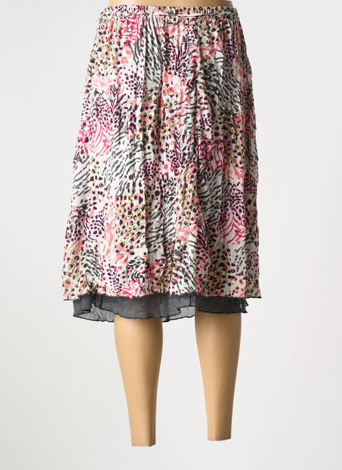 Jupe mi-longue rose GRIFFON pour femme