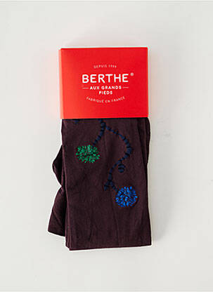 Collants imprimé fantaisie violet BERTHE AUX GRANDS PIEDS femme