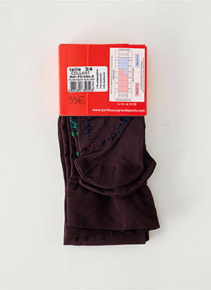 Collants imprimé fantaisie violet BERTHE AUX GRANDS PIEDS femme