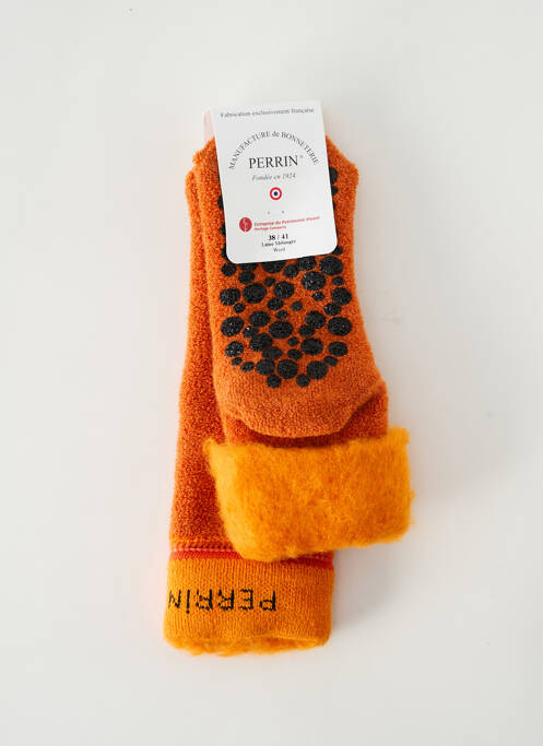 Chaussettes orange PERRIN pour femme