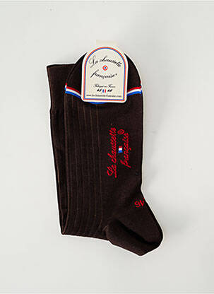 Chaussettes marron LA CHAUSSETTE FRANÇAISE pour homme