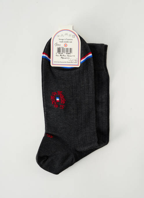 Chaussettes gris LA CHAUSSETTE FRANÇAISE pour homme