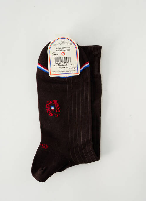 Chaussettes marron LA CHAUSSETTE FRANÇAISE pour homme