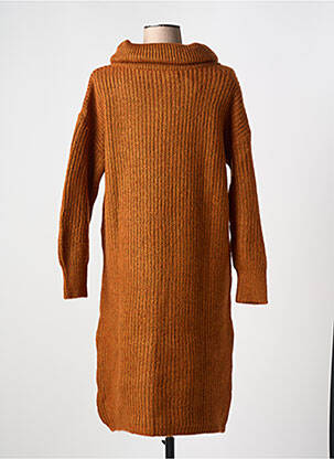Robe pull coupe droite manches longues marron LOLA ESPELETA femme
