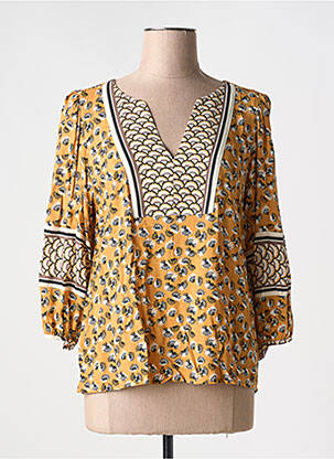 Blouse imprimé fantaisie manches 3/4 jaune LOLA ESPELETA femme