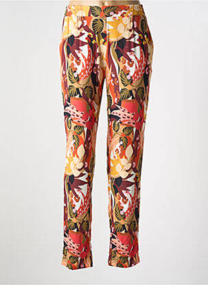 Pantalon droit taille élastique orange LE PETIT BAIGNEUR femme