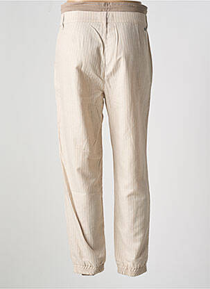 Pantalon 7/8 fermeture zippée sous rabat boutonné beige FREEMAN T.PORTER femme