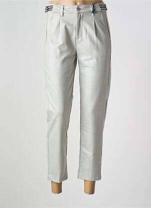 Pantalon 7/8 fermeture zippée sous rabat boutonné gris FREEMAN T.PORTER femme