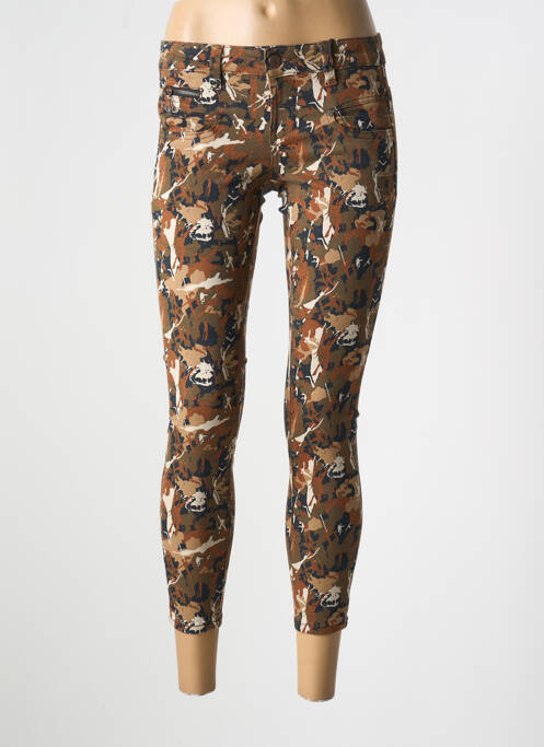 Pantalon slim marron FREEMAN T.PORTER pour femme