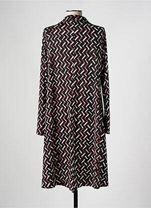 Robe mi-longue coupe fluide manches longues noir AN II VITO femme
