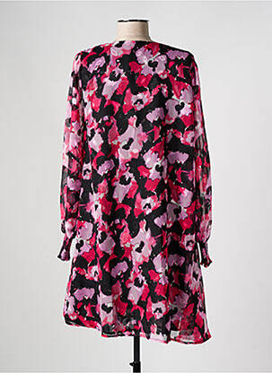 Robe mi-longue coupe fluide manches longues noir KAFFE femme
