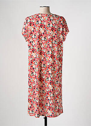 Robe mi-longue coupe fluide manches courtes rouge RENATTO BENE femme