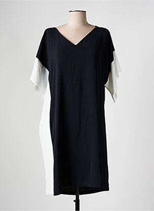 Robe mi-longue manches courtes manches courtes noir AN II VITO femme