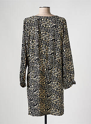 Robe courte coupe évasée manches longues noir SARAH JOHN femme