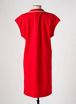 Robe mi-longue manches courtes manches courtes rouge YEST femme
