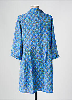 Robe courte manches 3/4 manches 3/4 bleu SARAH JOHN femme