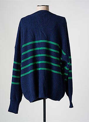 Gilet manches longues resserrée sur le bas bleu YESTA femme