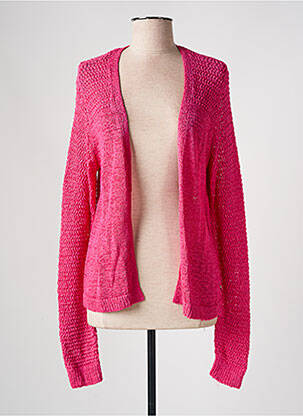 Gilet manches longues coupe cintrée rose YEST femme