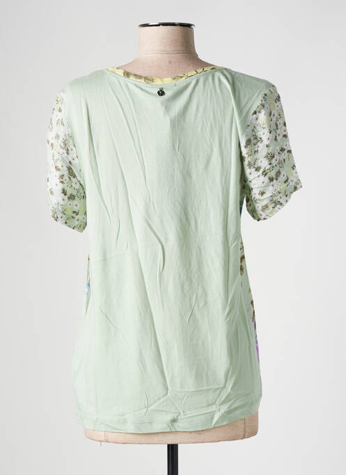 T-shirt imprimé fantaisie manches courtes vert YEST femme