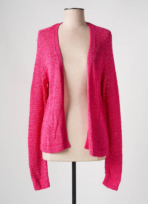 Gilet manches longues rose YEST pour femme