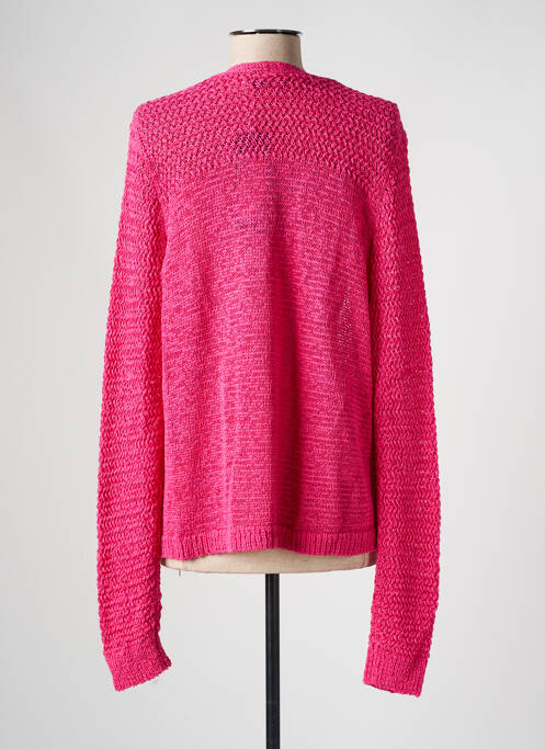 Gilet manches longues rose YEST femme