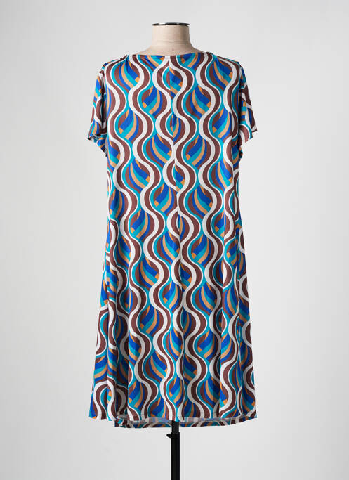 Robe mi-longue bleu AN II VITO pour femme