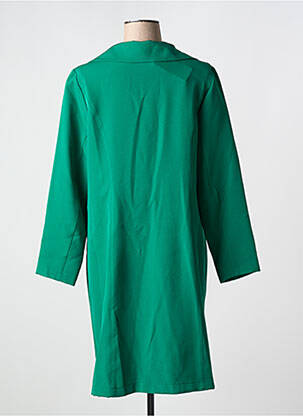Manteau long coupe cintrée sans capuche vert VETISTYLE femme