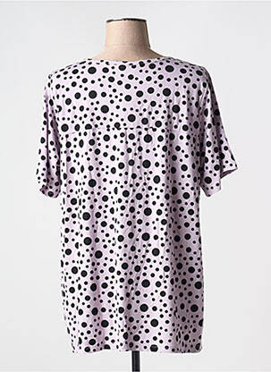 T-shirt coupe droite manches courtes violet ZHENZI femme