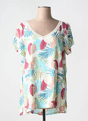 T-shirt coupe droite manches courtes beige AN II VITO femme