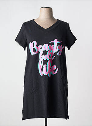 Robe courte manches courtes manches courtes noir AN II VITO femme