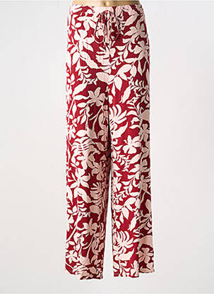 Pantalon large coupe fluide rouge YESTA femme