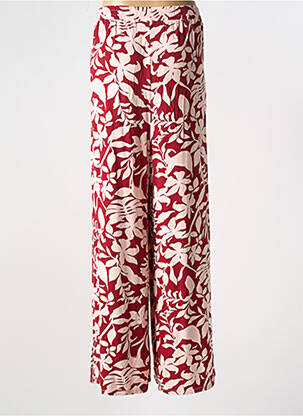 Pantalon large coupe fluide rouge YESTA femme
