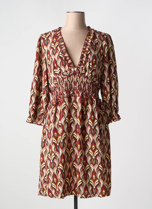 Robe courte rouge BY ONE pour femme